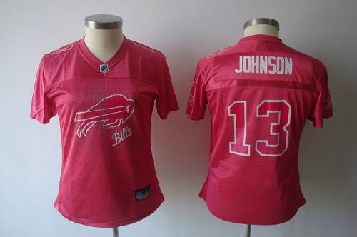 Bills #13 Steve Johnson Pink 2011 Women's Fem Fan Stitched NFL Jersey